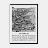 Venice Beach Travel B&W No 2 Poster