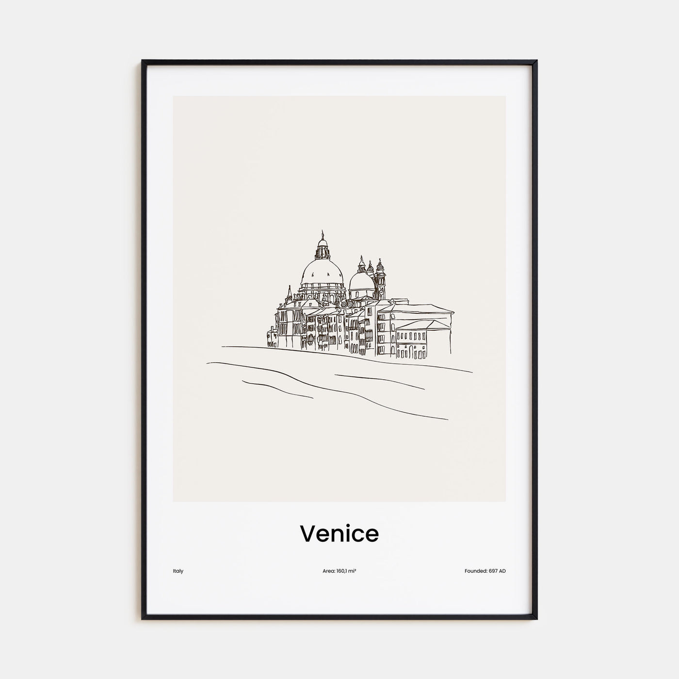 Venice Drawn No 2 Poster