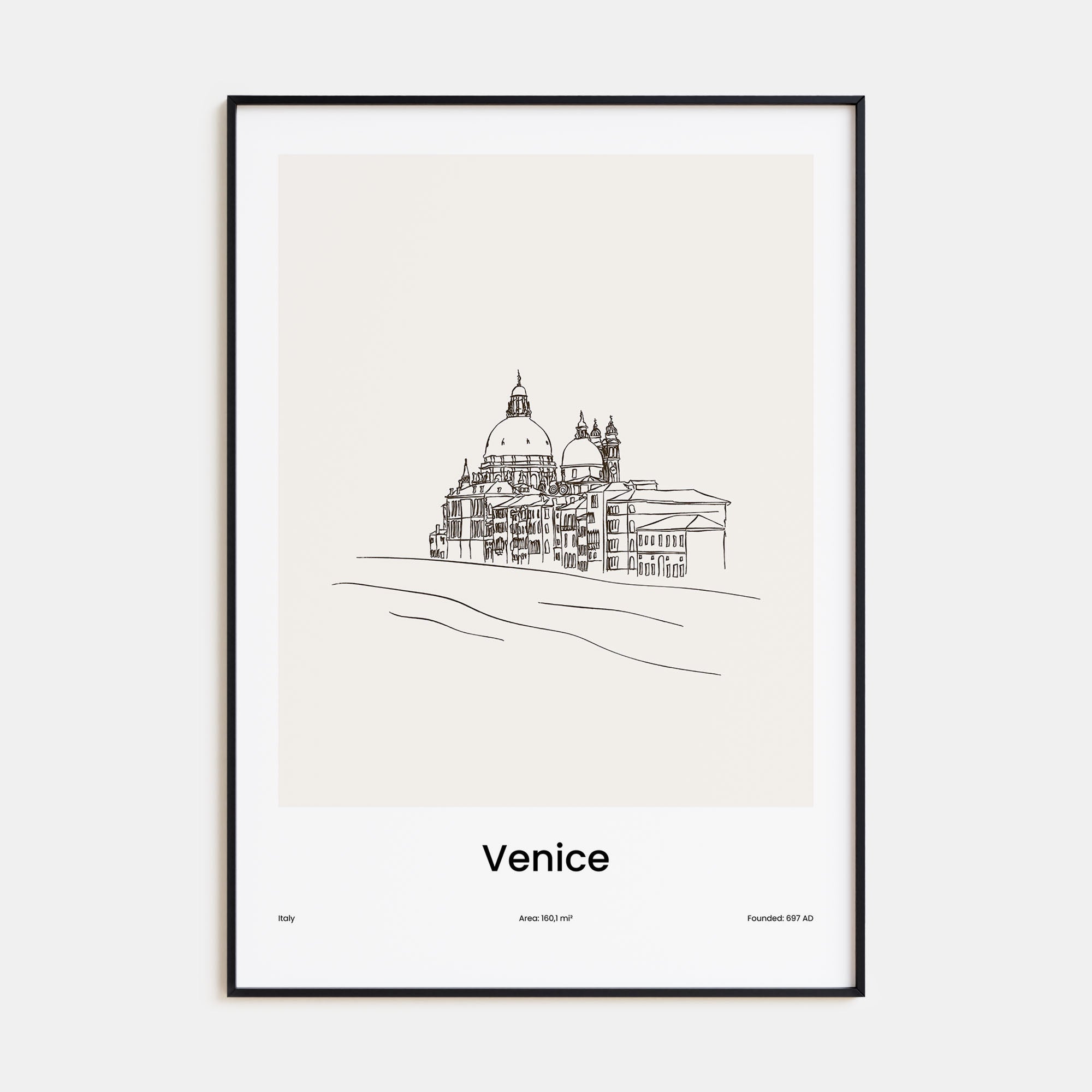 Venice Drawn No 2 Poster