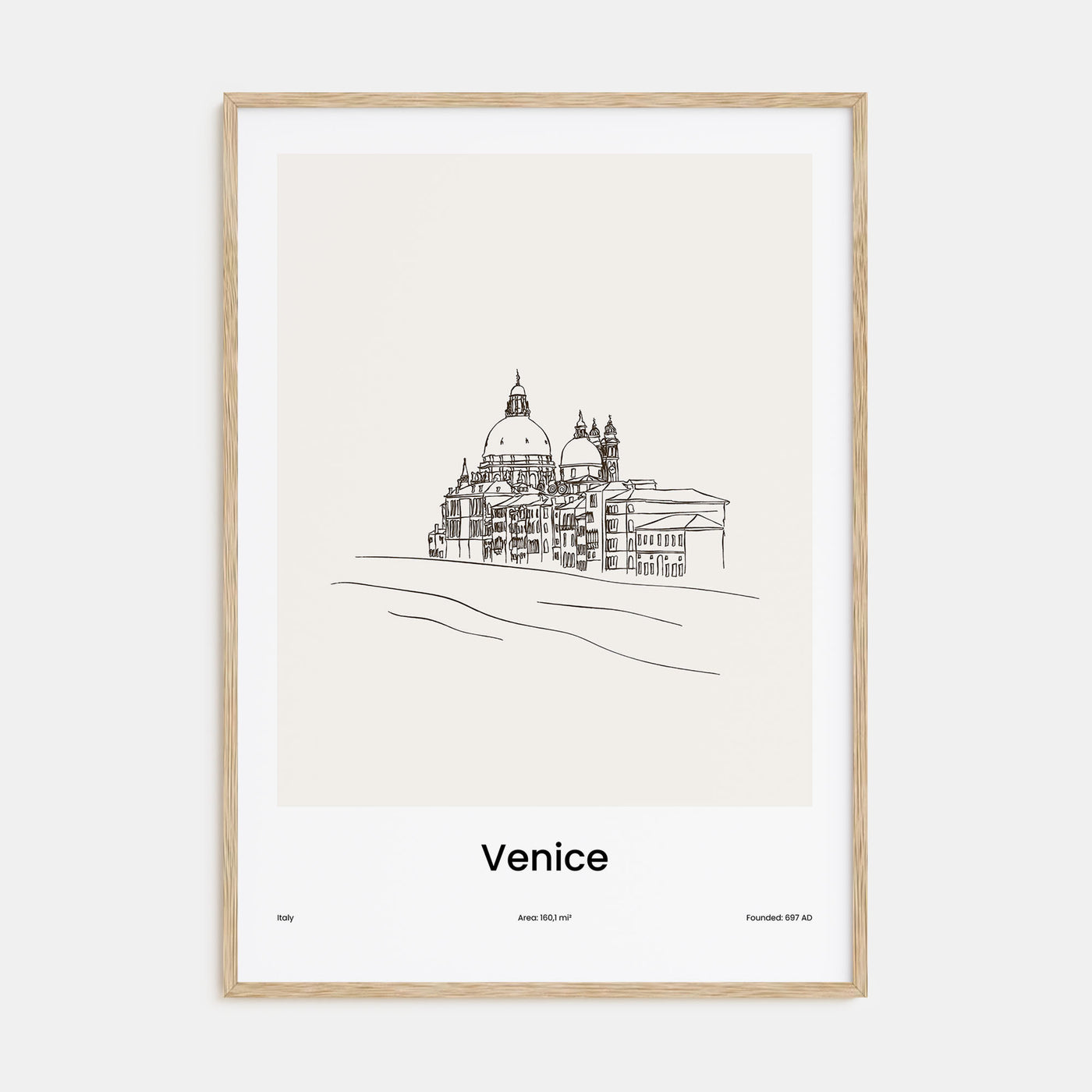 Venice Drawn No 2 Poster