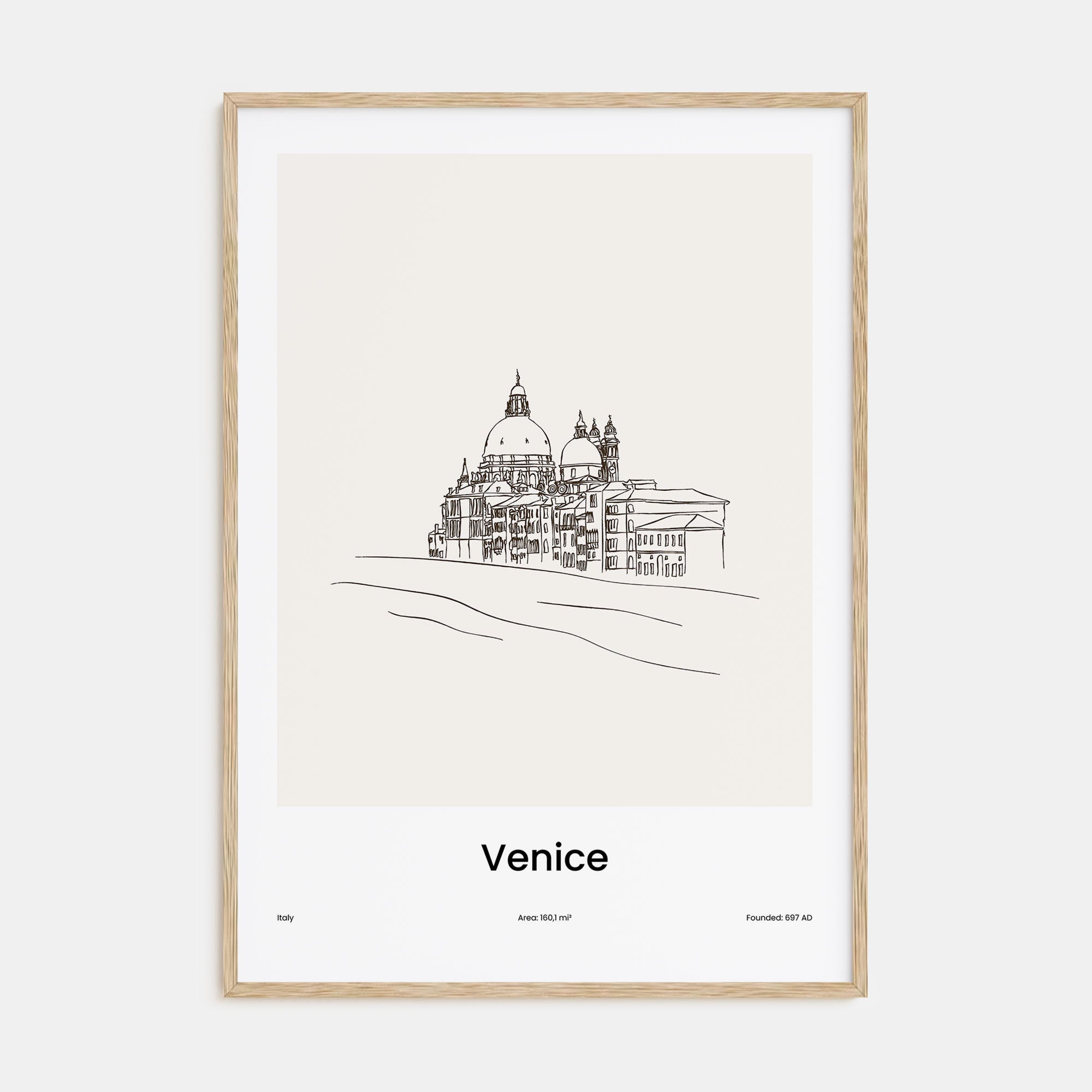 Venice Drawn No 2 Poster