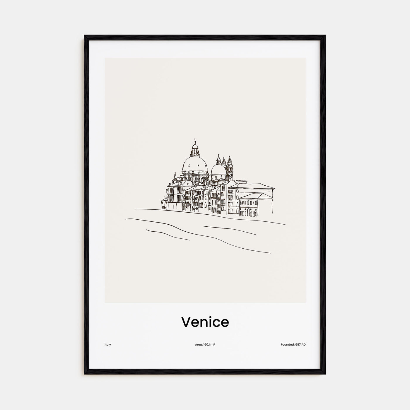 Venice Drawn No 2 Poster