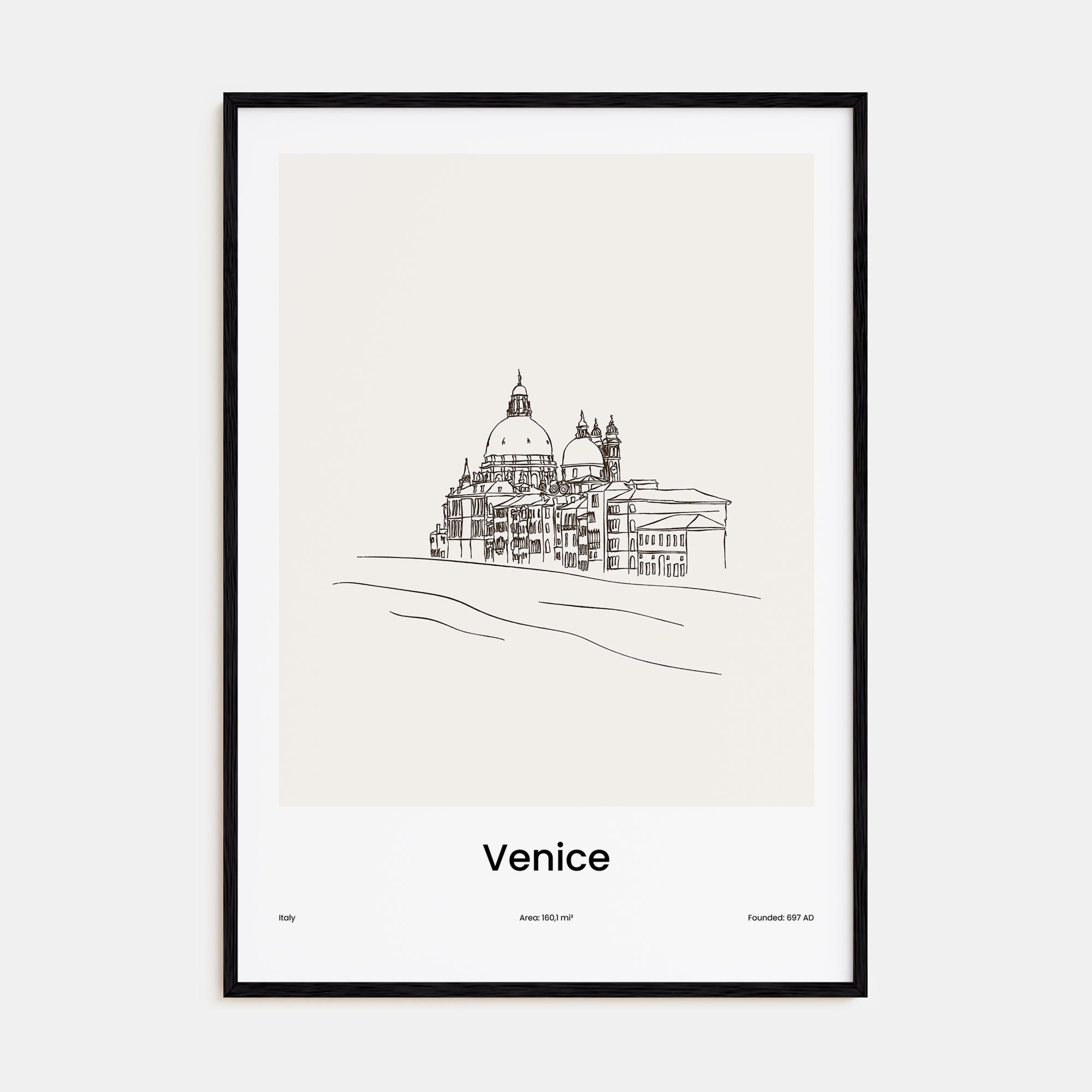 Venice Drawn No 2 Poster