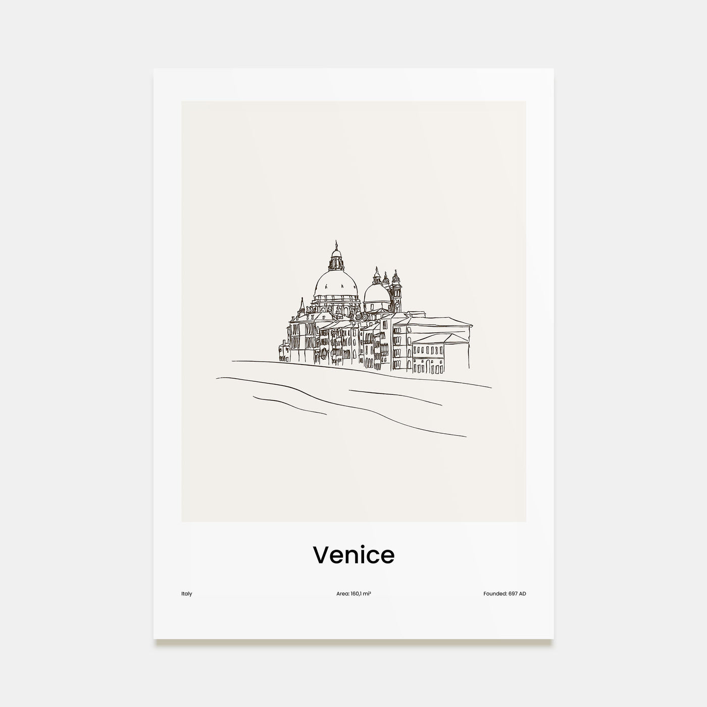 Venice Drawn No 2 Poster