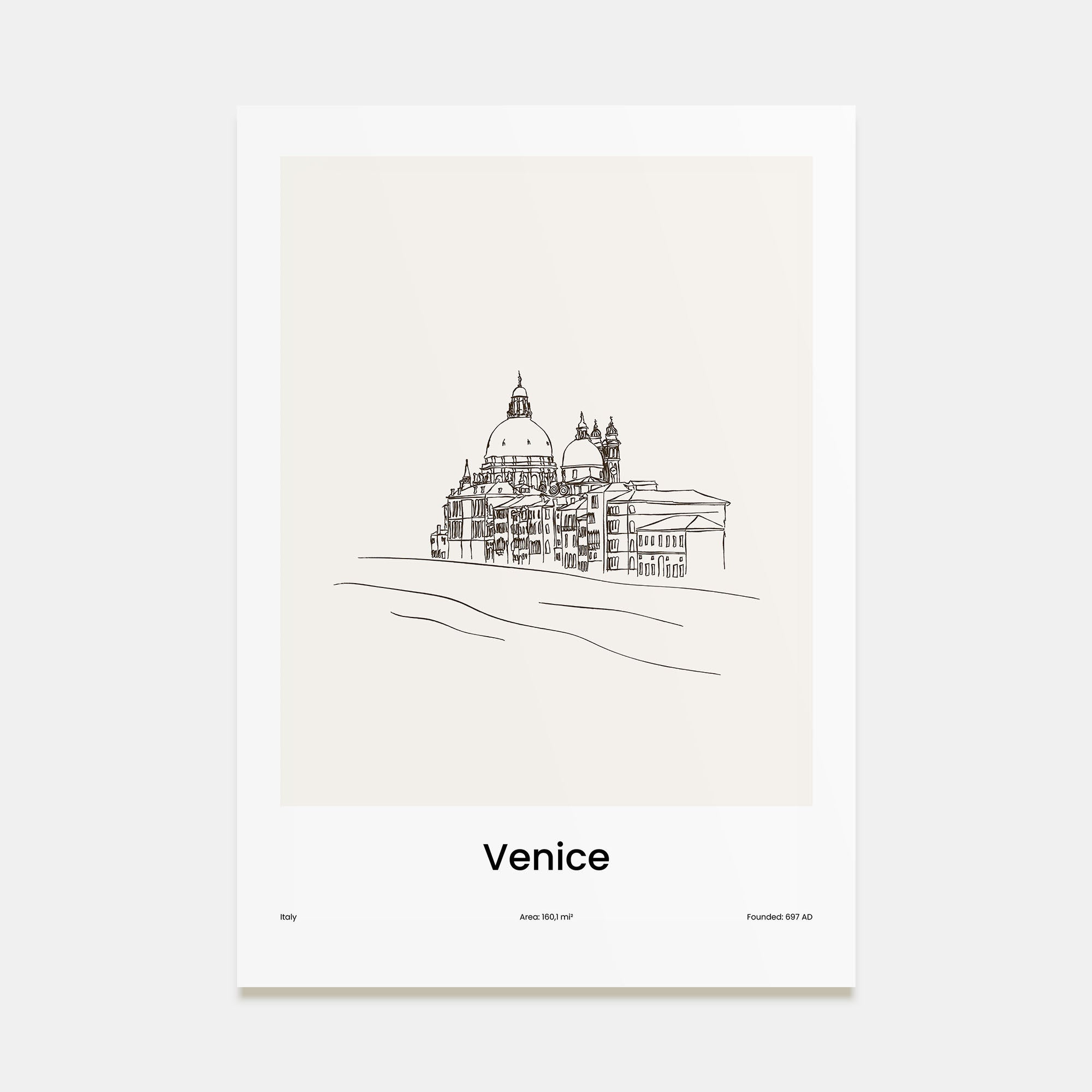 Venice Drawn No 2 Poster