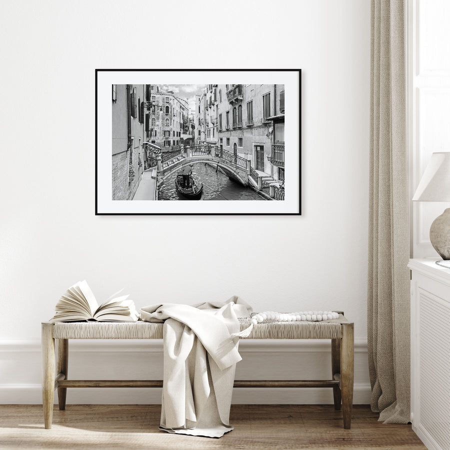 Venice Landscape B&W Poster