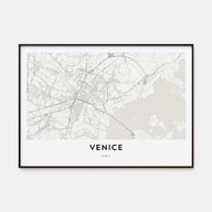 Venice Map Landscape Poster