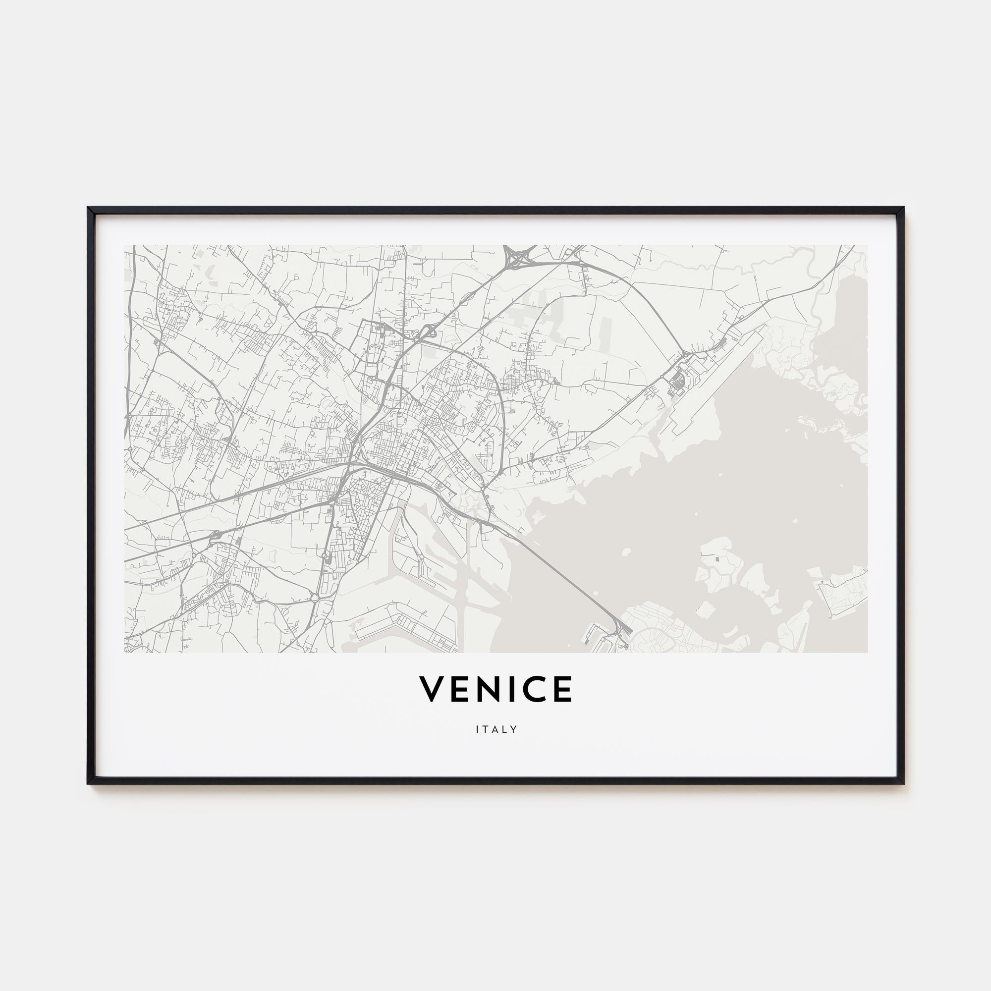Venice Map Landscape Poster