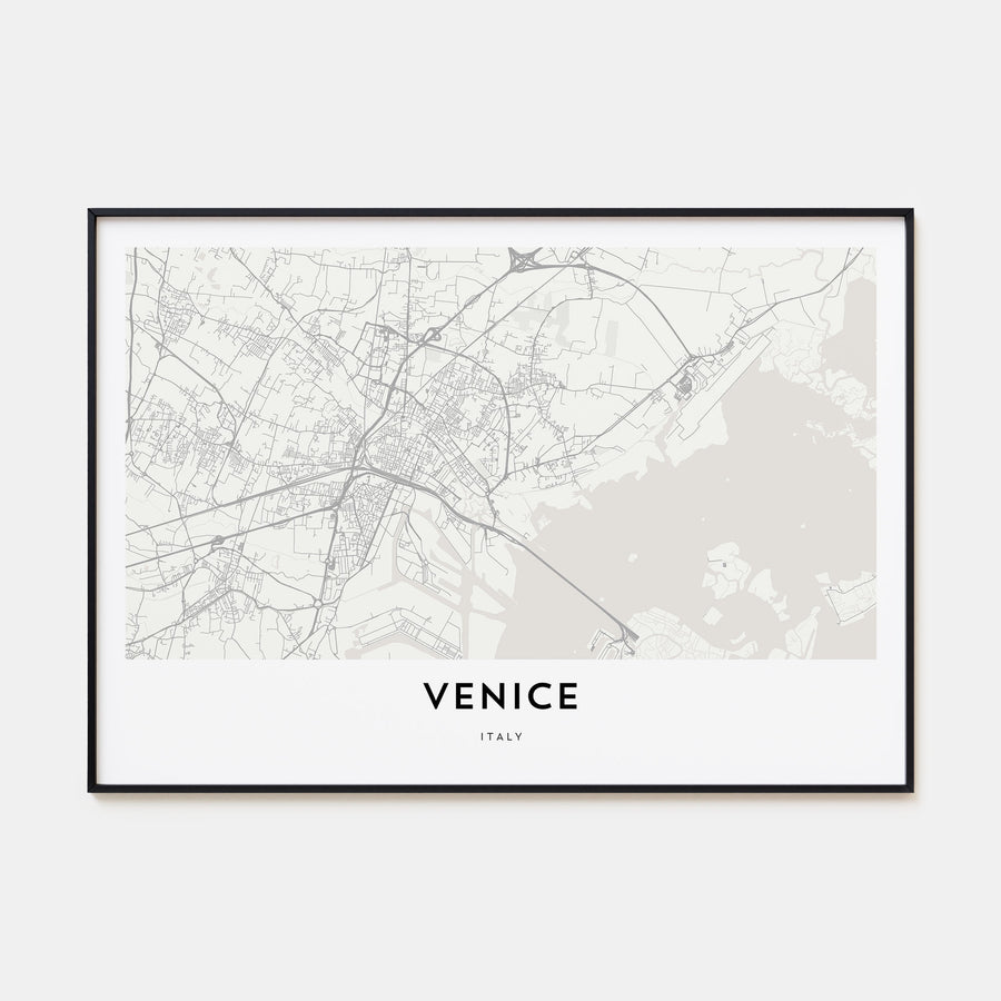 Venice Map Landscape Poster