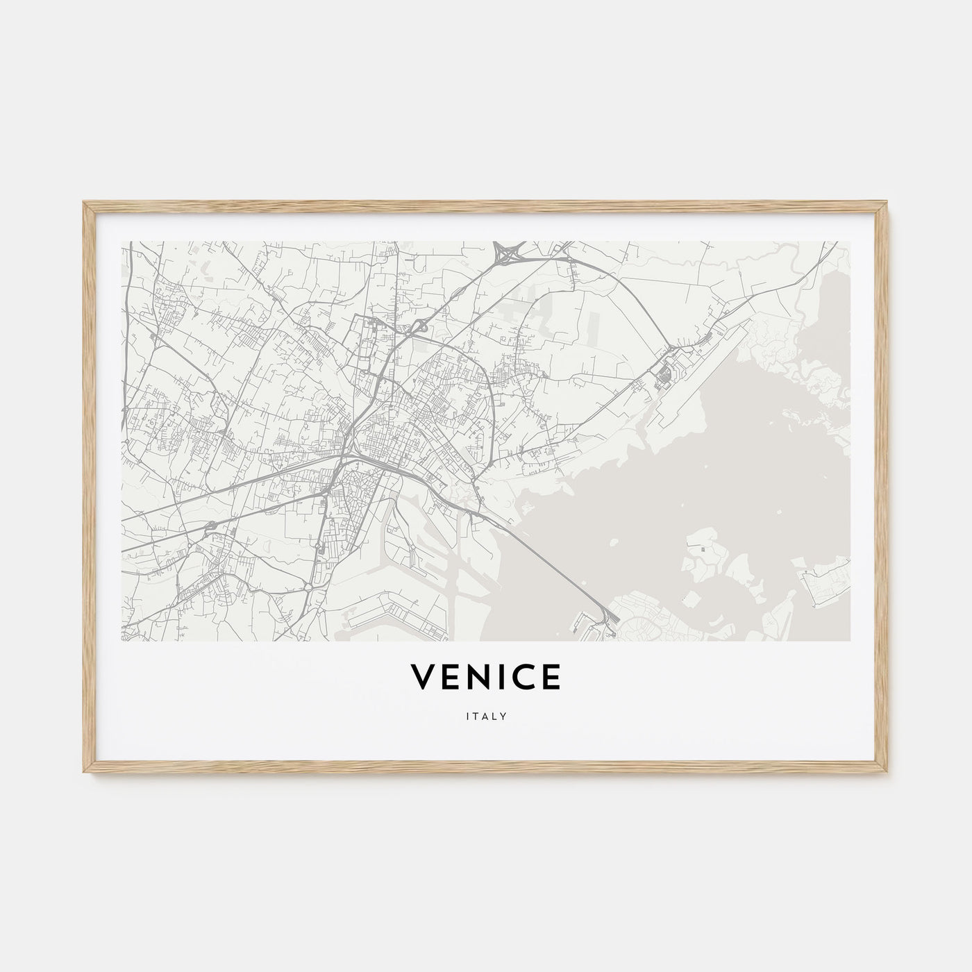 Venice Map Landscape Poster