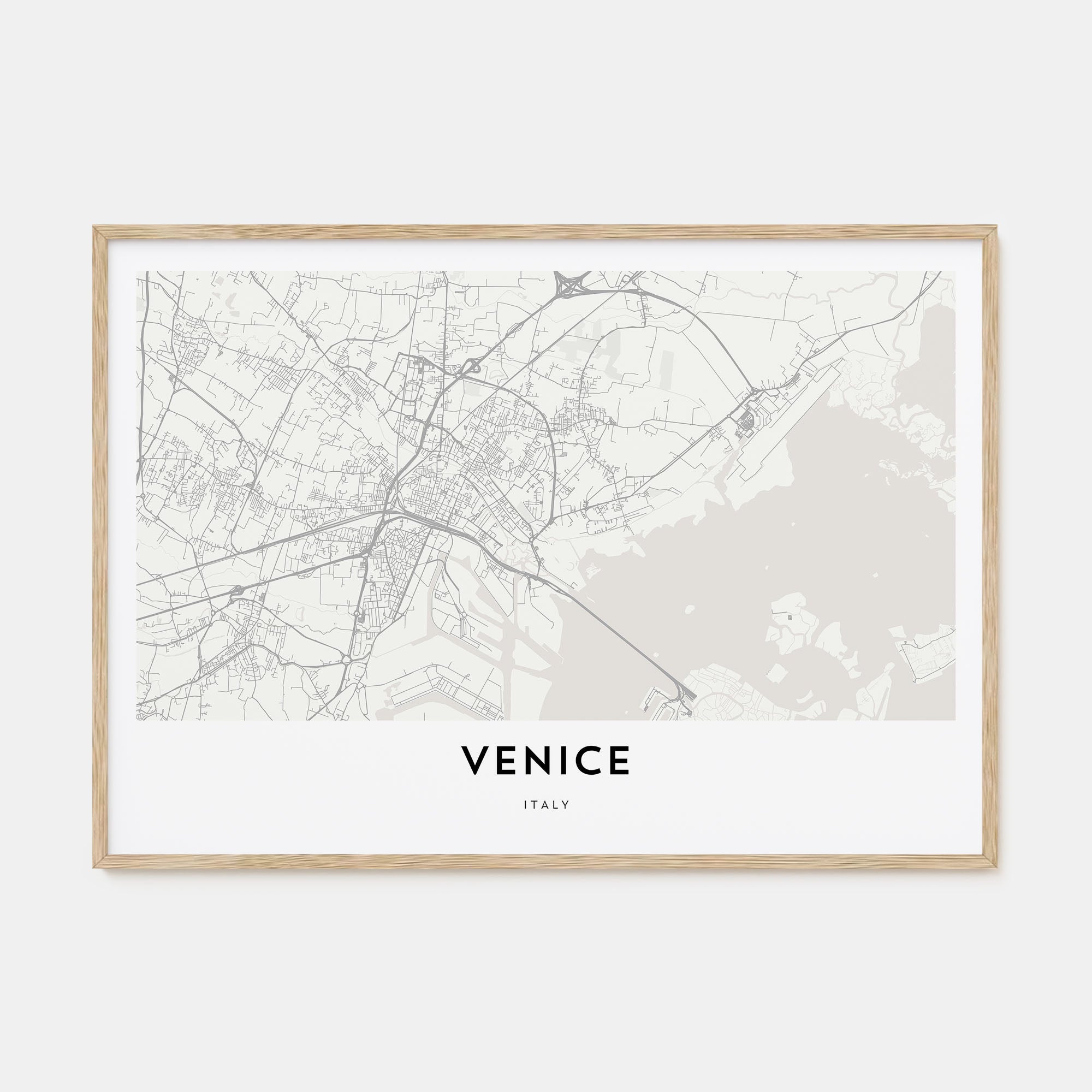 Venice Map Landscape Poster