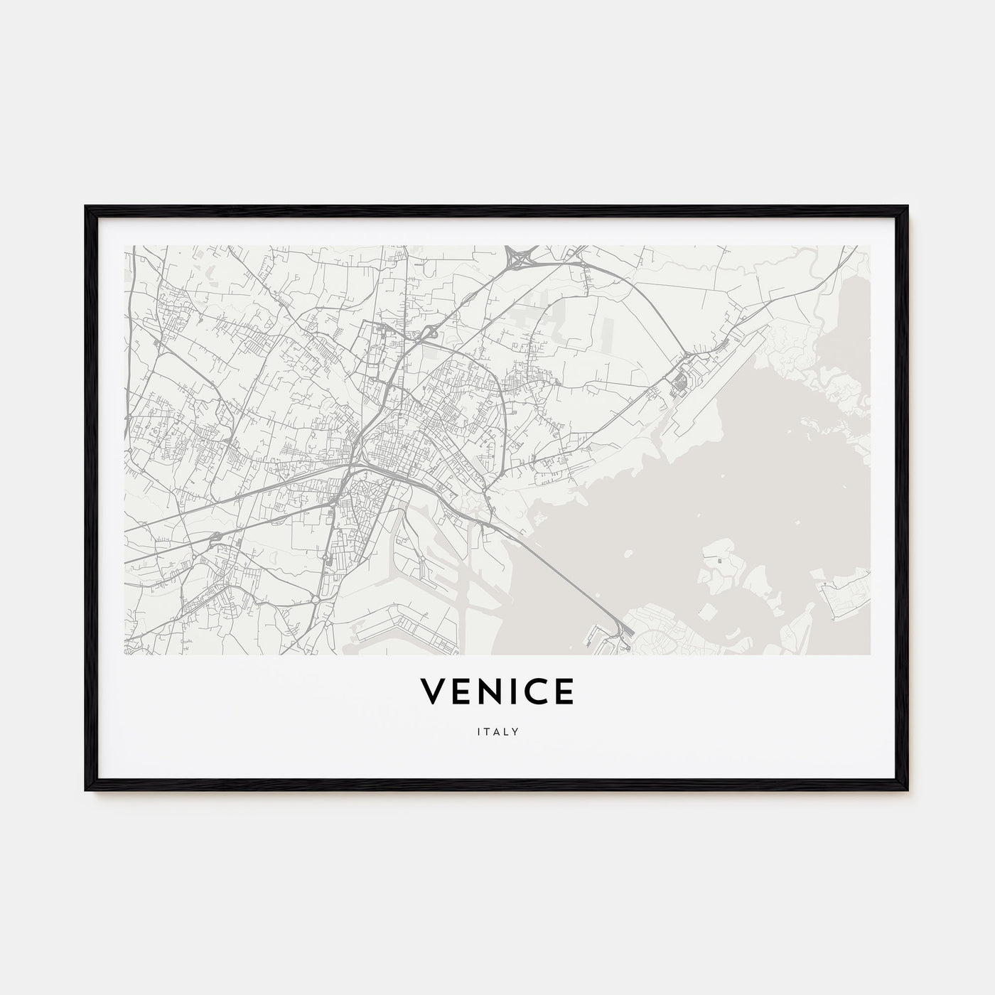 Venice Map Landscape Poster