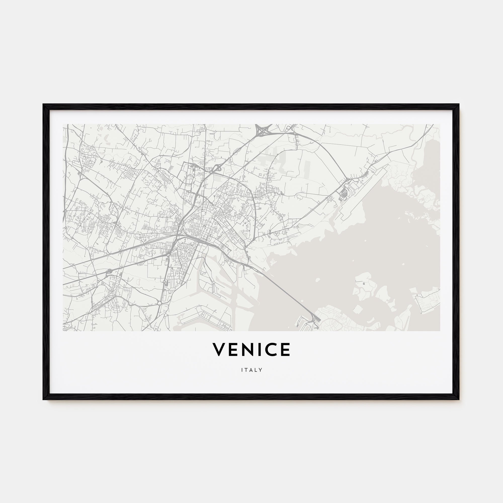Venice Map Landscape Poster