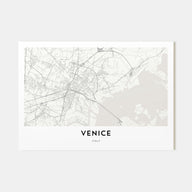 Venice Map Landscape Poster