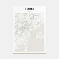 Venice Map Portrait Poster