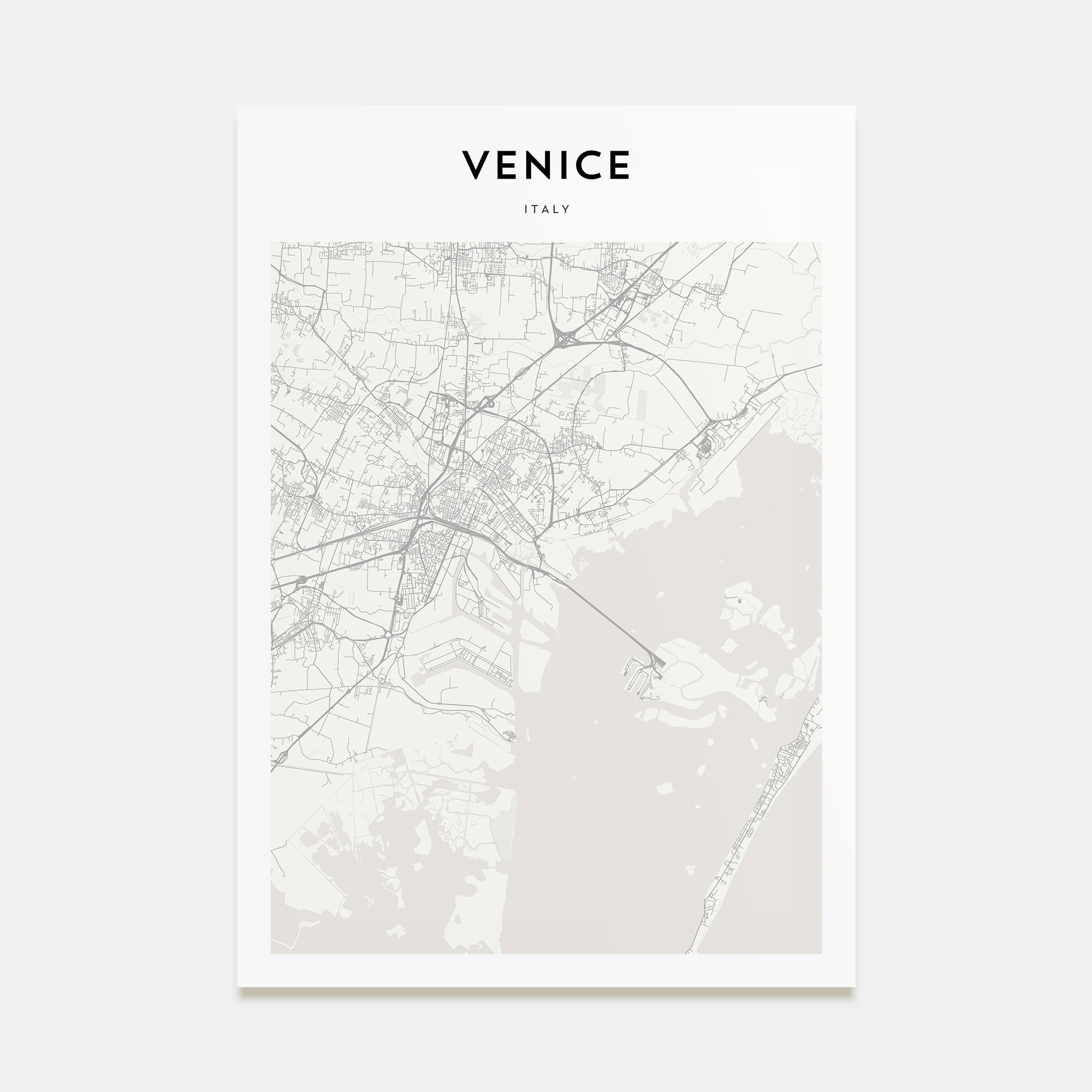 Venice Map Portrait Poster