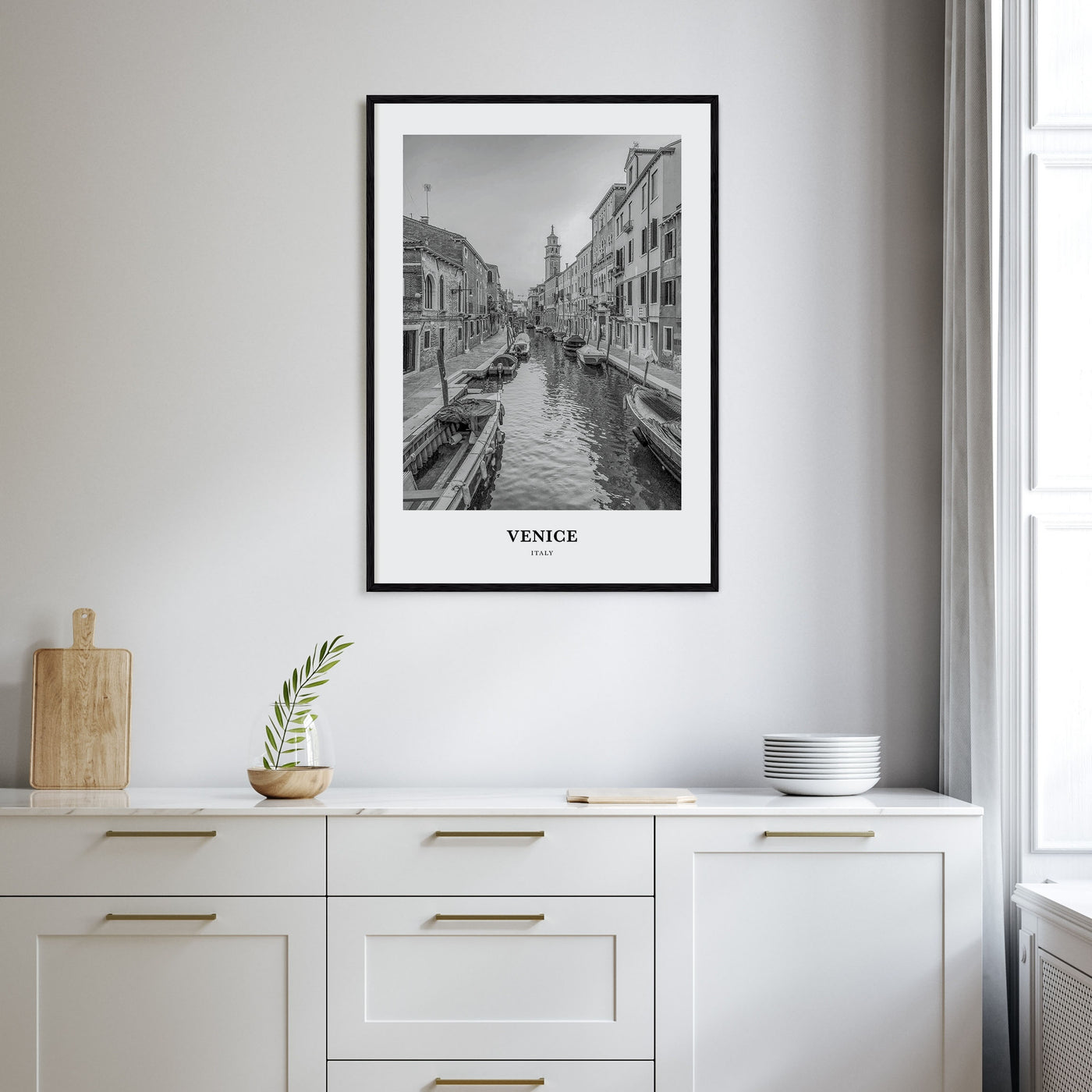 Venice Portrait B&W No 1 Poster