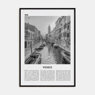 Venice Travel B&W No 1 Poster