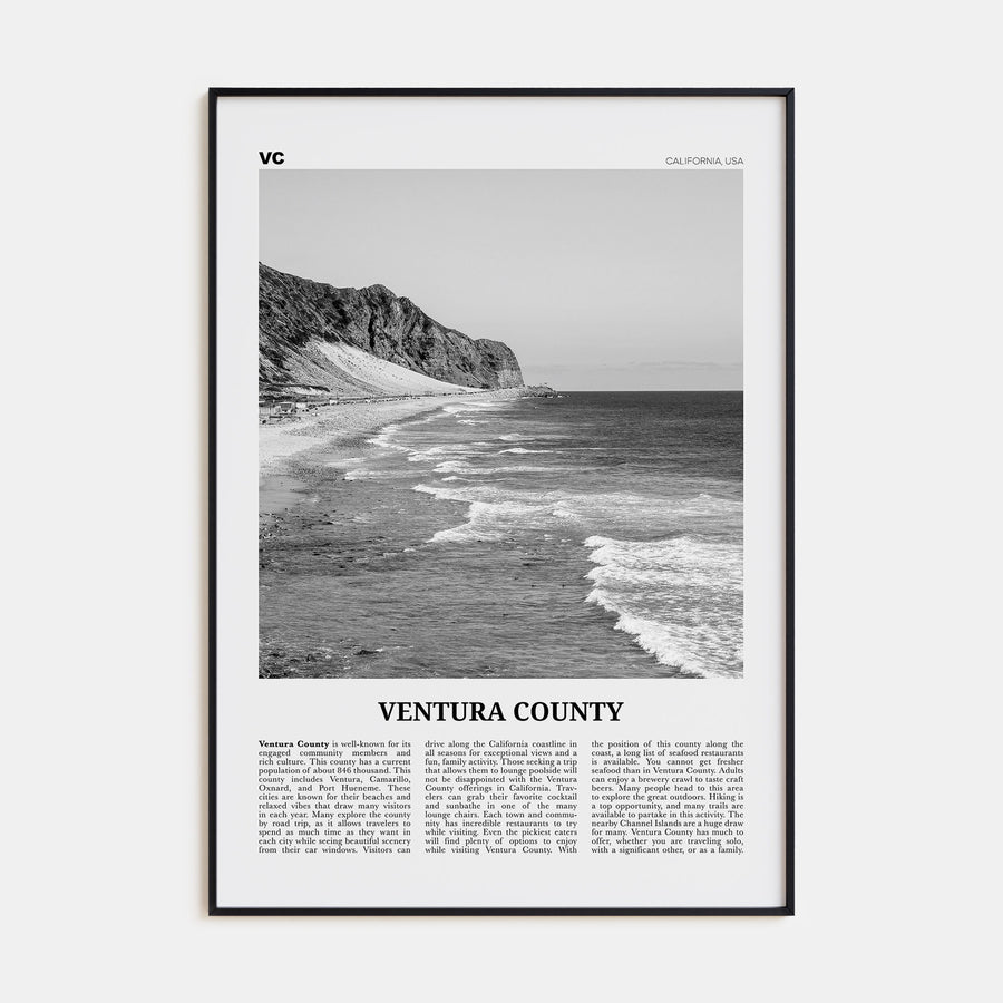 Ventura County Travel B&W Poster