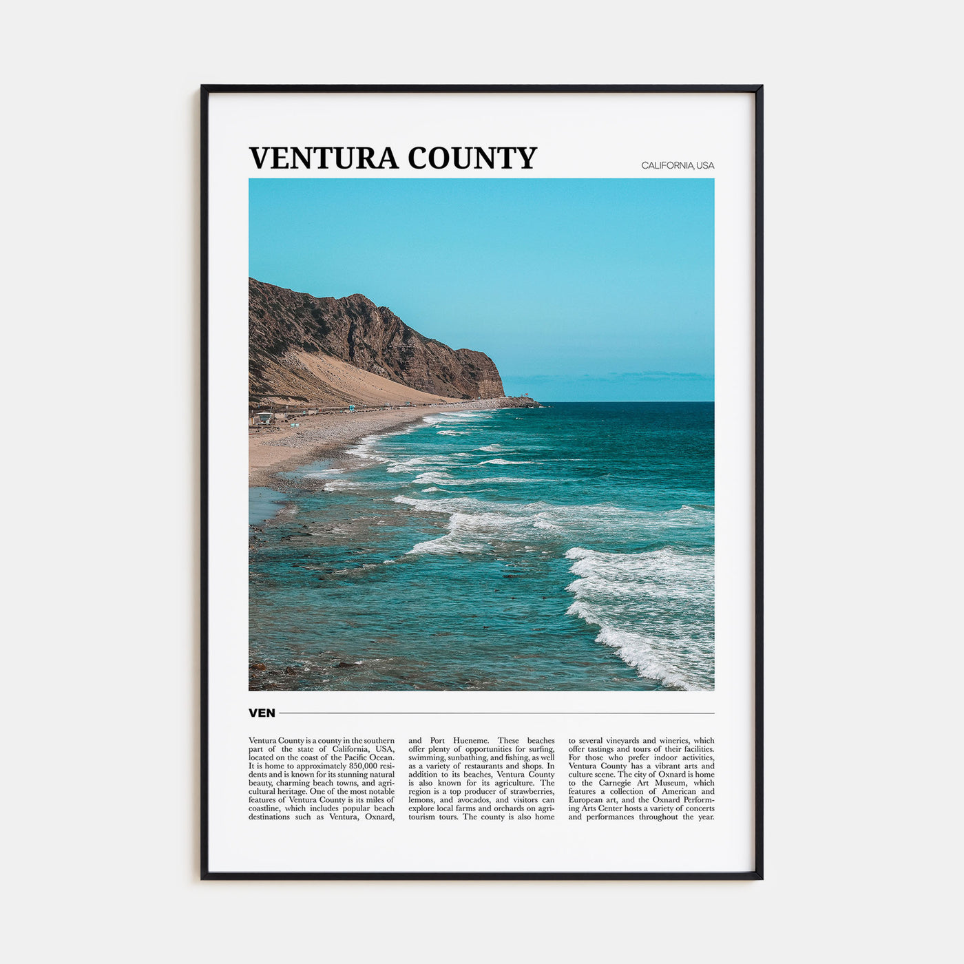Ventura County Travel Color Poster