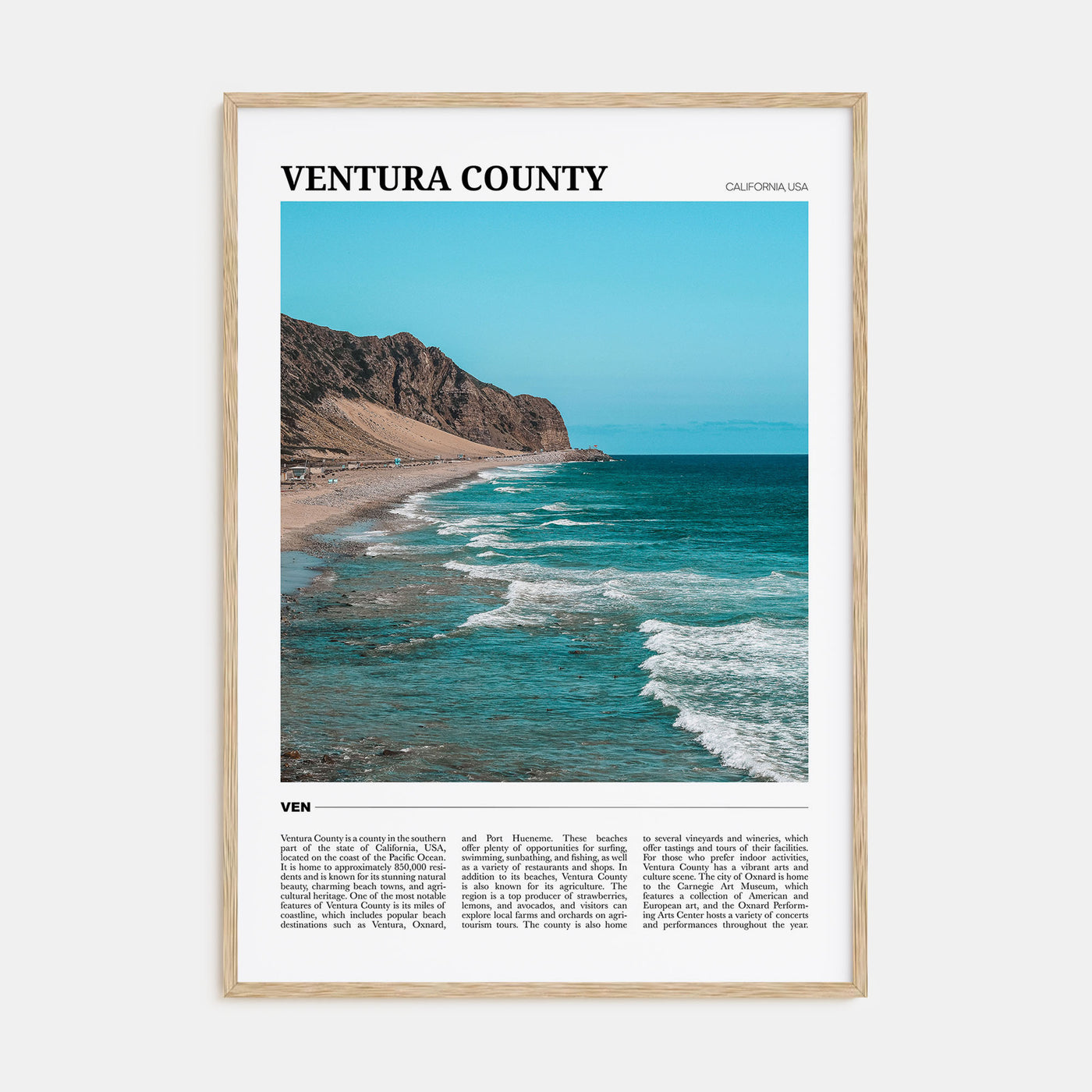 Ventura County Travel Color Poster