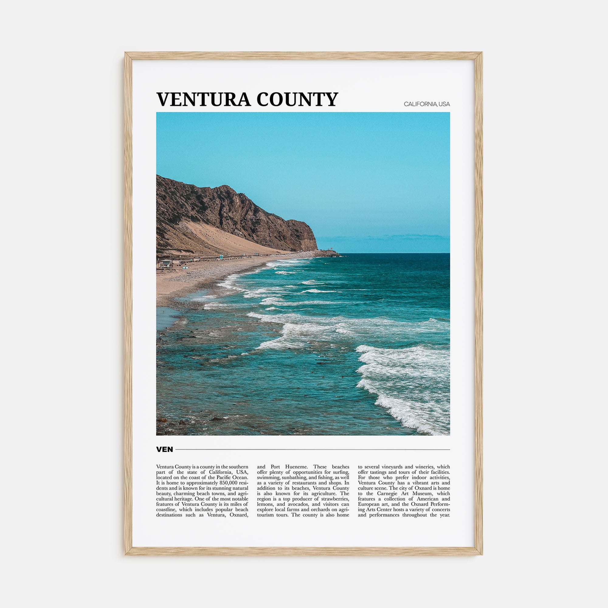 Ventura County Travel Color Poster