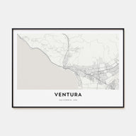Ventura Map Landscape Poster