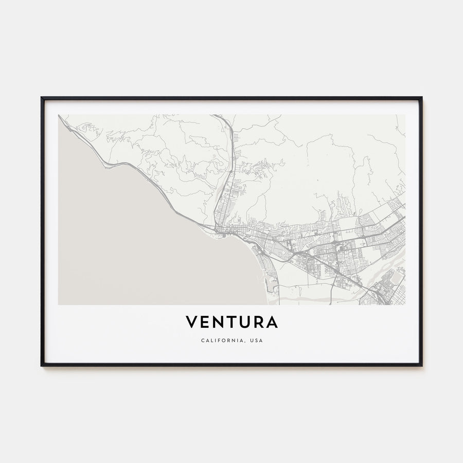 Ventura Map Landscape Poster