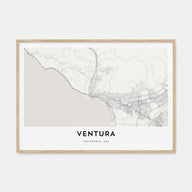 Ventura Map Landscape Poster