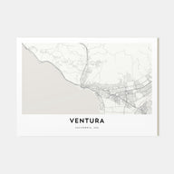 Ventura Map Landscape Poster