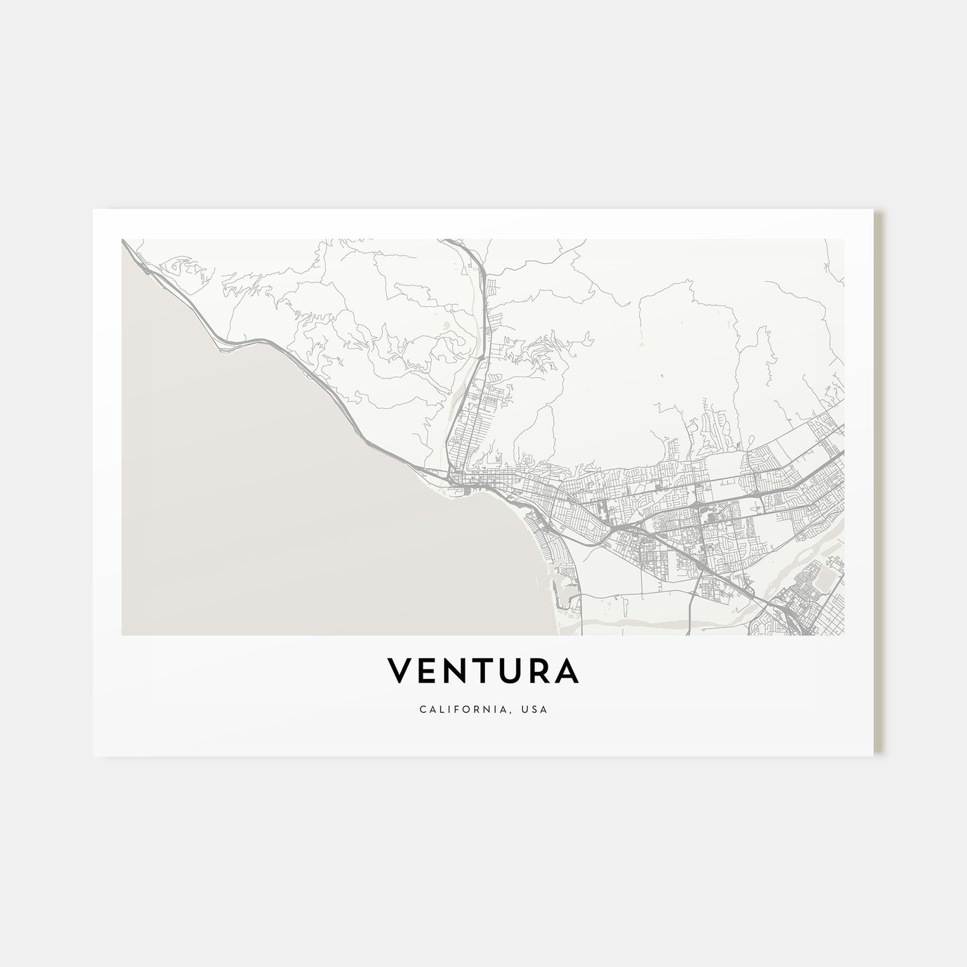 Ventura Map Landscape Poster