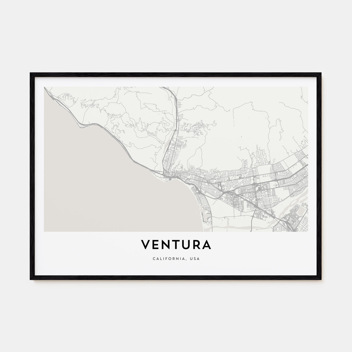 Ventura Map Landscape Poster
