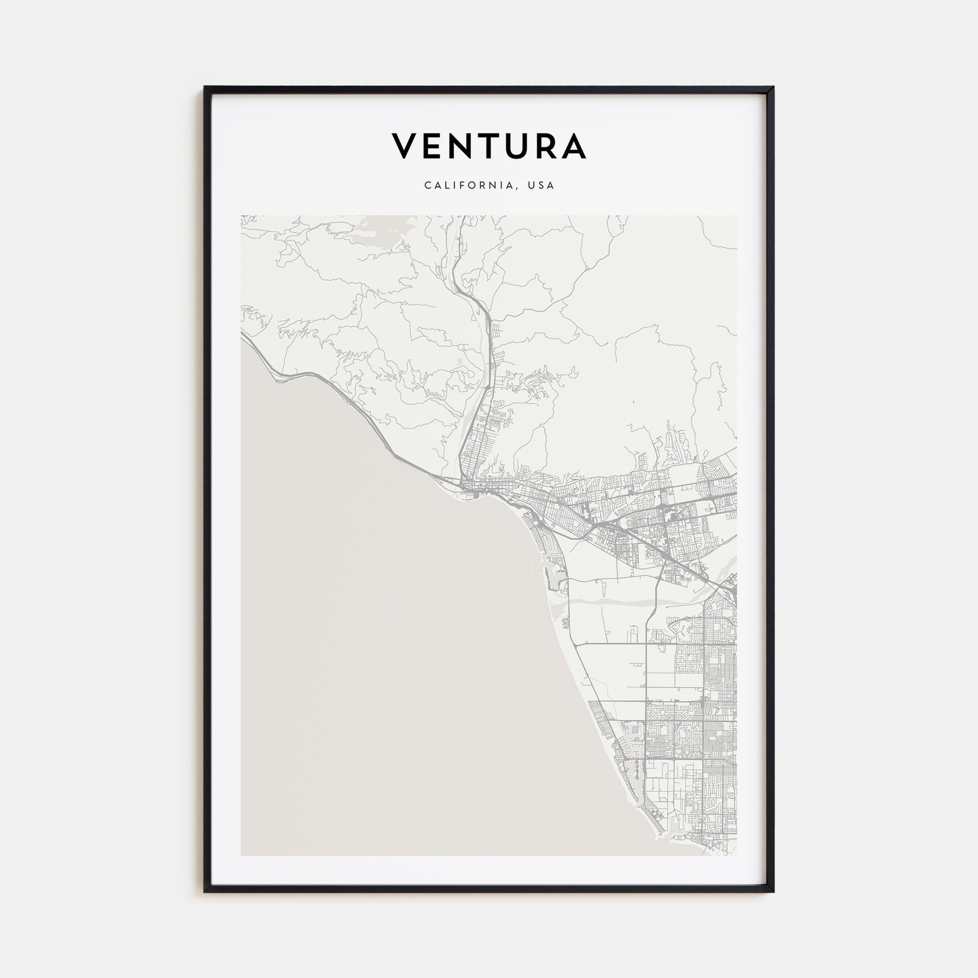 Ventura Map Portrait Poster