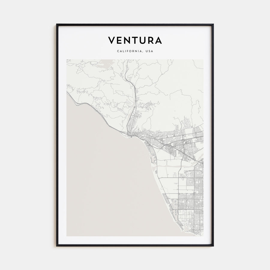 Ventura Map Portrait Poster