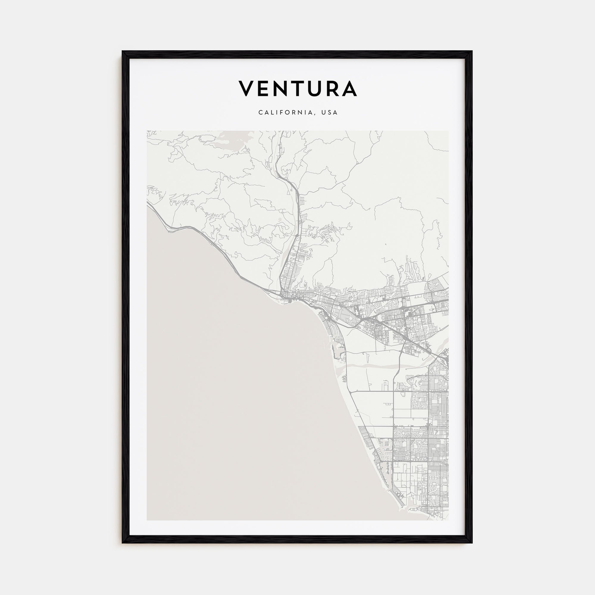 Ventura Map Portrait Poster