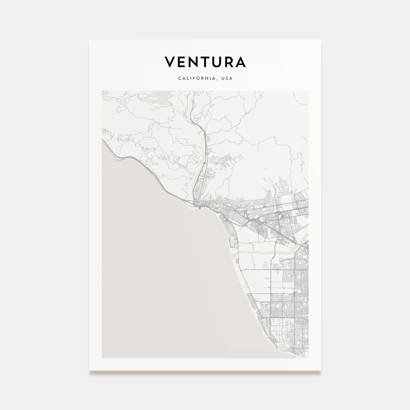 Ventura Map Portrait Poster