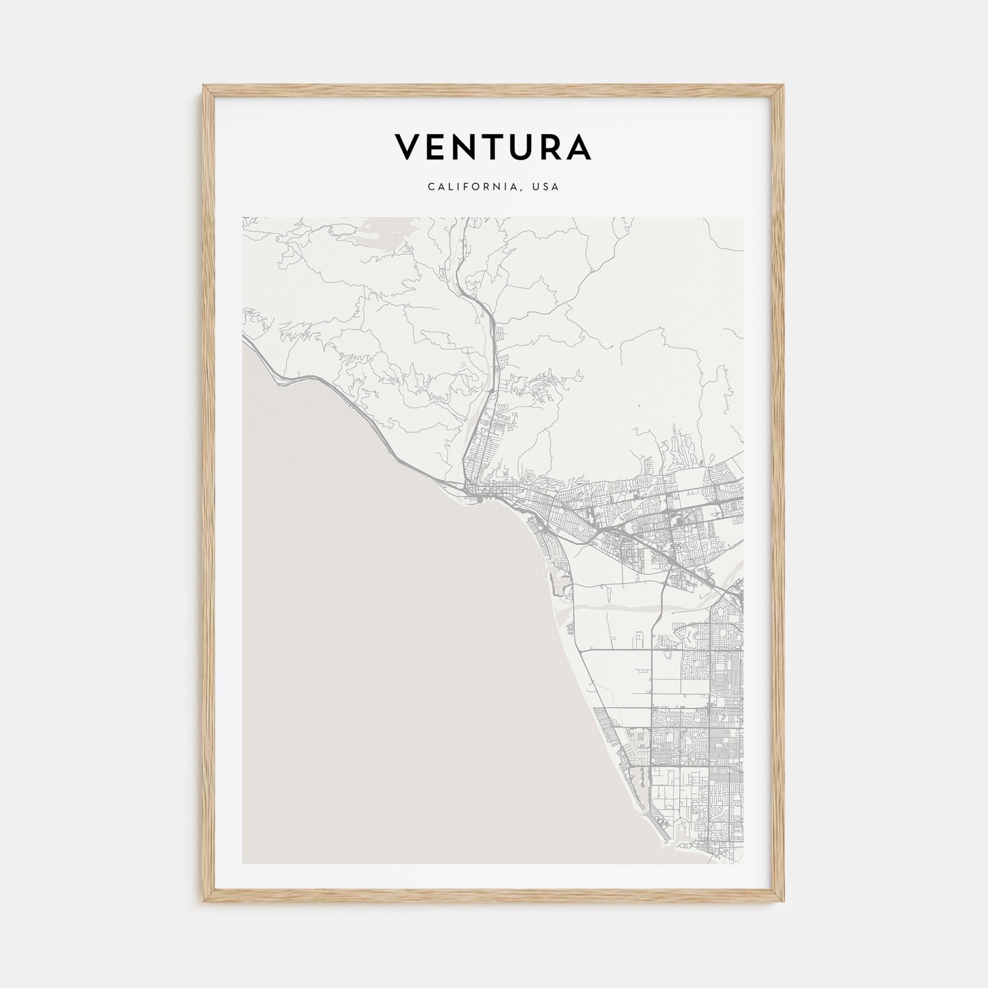 Ventura Map Portrait Poster