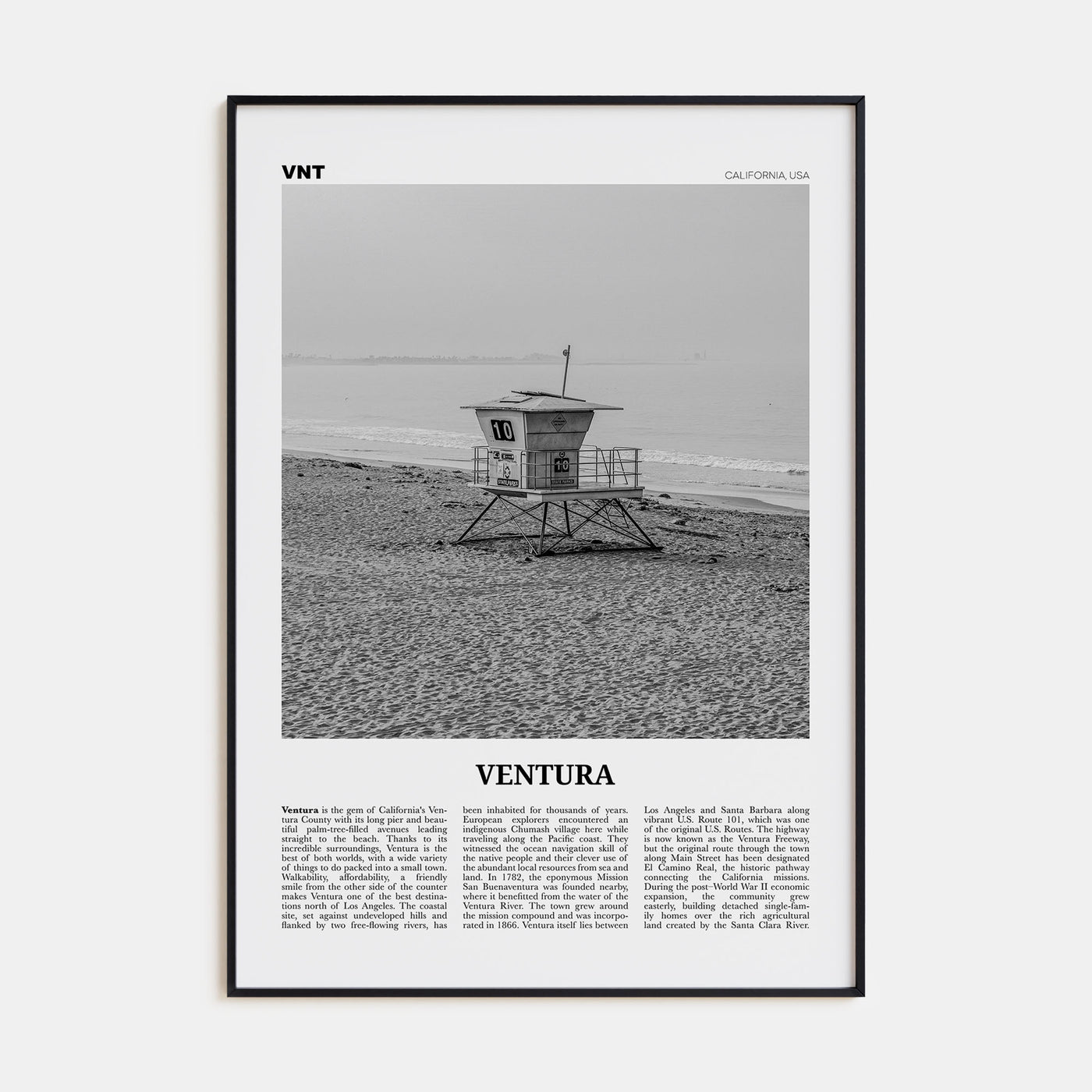 Ventura Travel B&W No 2 Poster