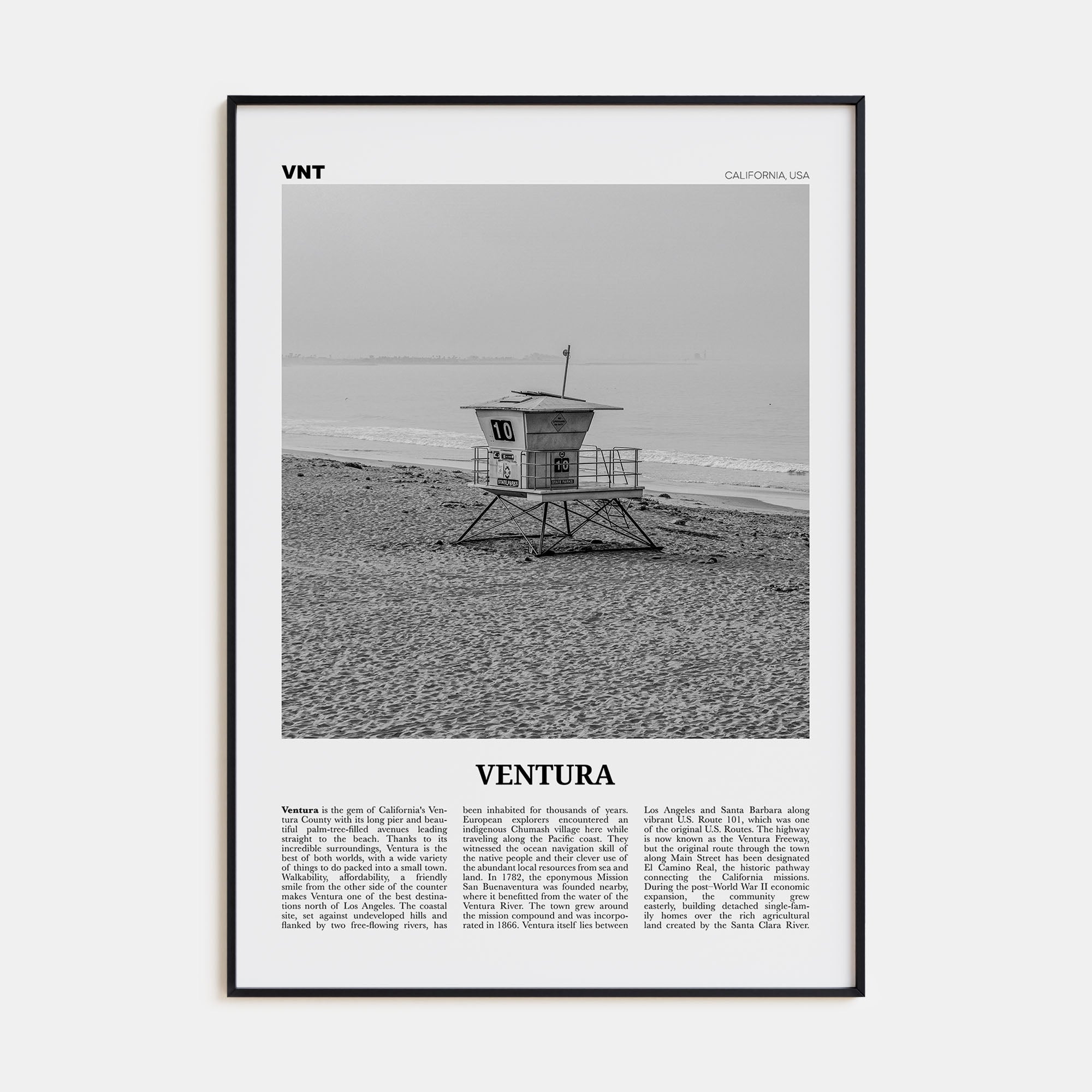 Ventura Travel B&W No 2 Poster
