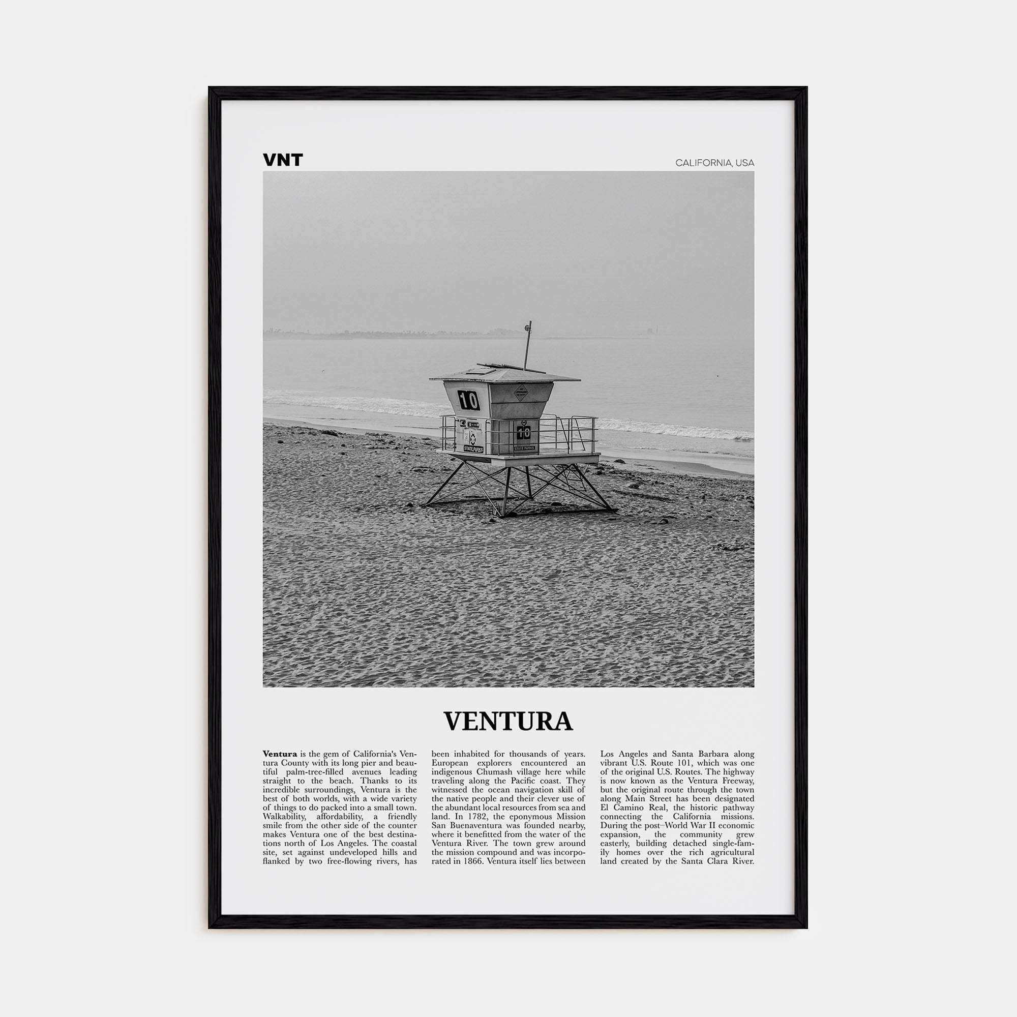 Ventura Travel B&W No 2 Poster