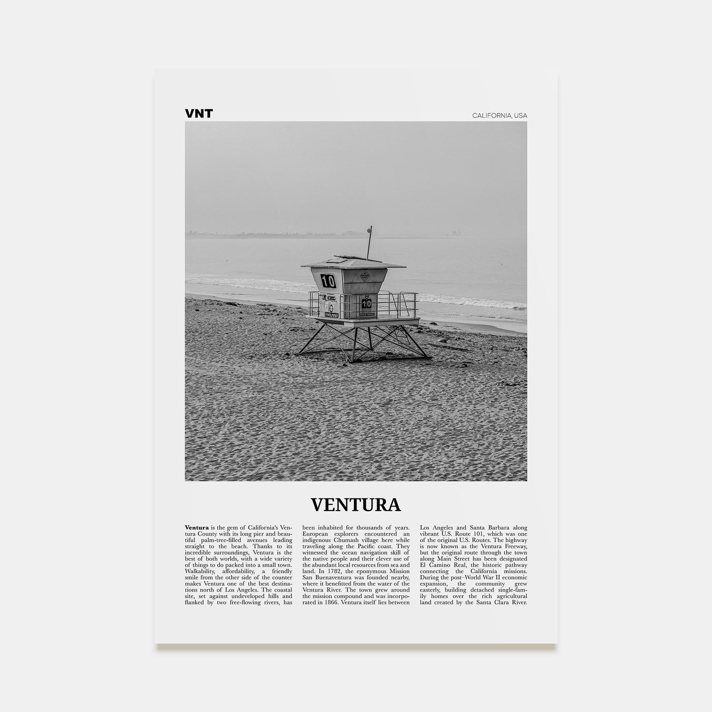 Ventura Travel B&W No 2 Poster