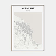 Veracruz Map Portrait Poster
