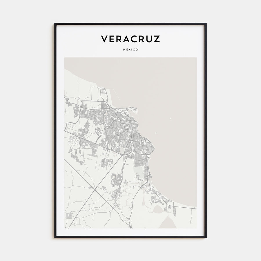 Veracruz Map Portrait Poster