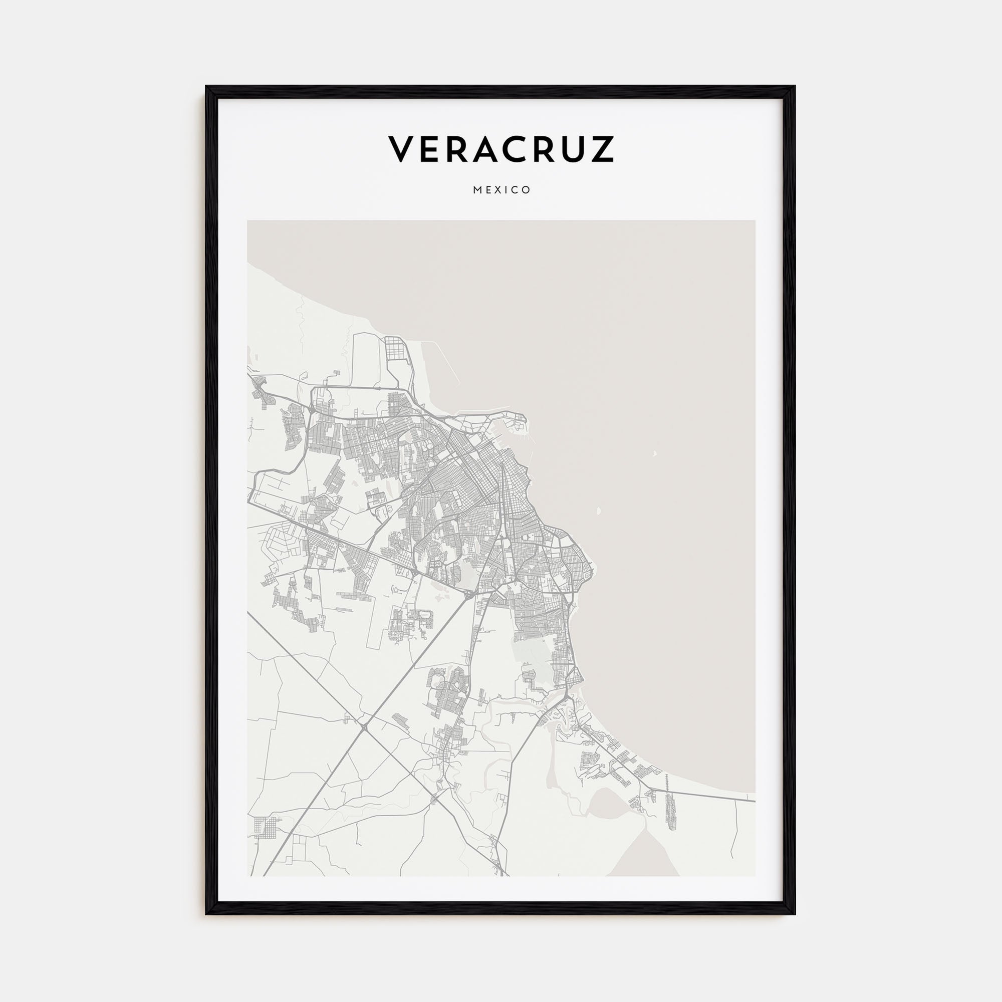 Veracruz Map Portrait Poster