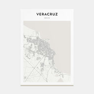Veracruz Map Portrait Poster