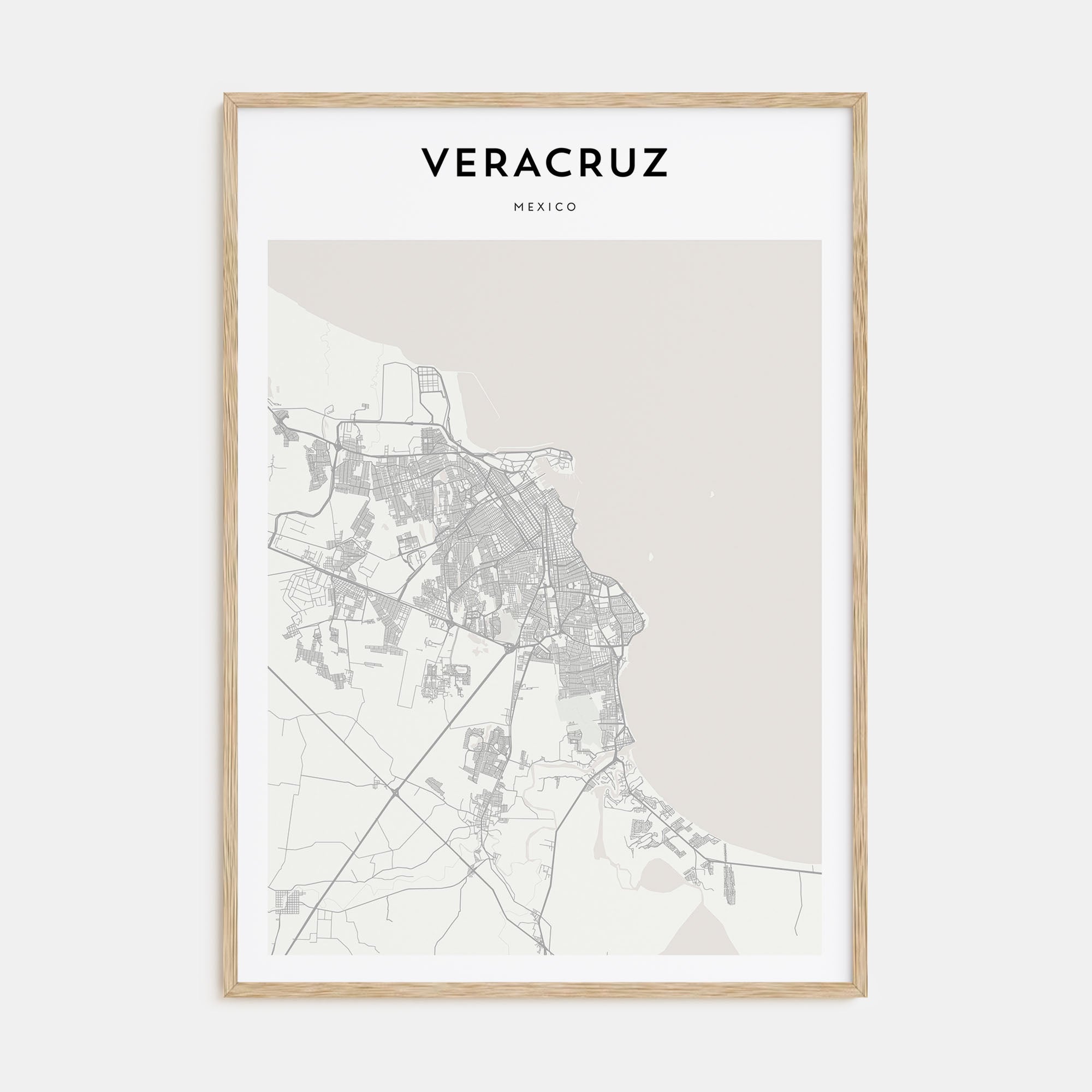 Veracruz Map Portrait Poster
