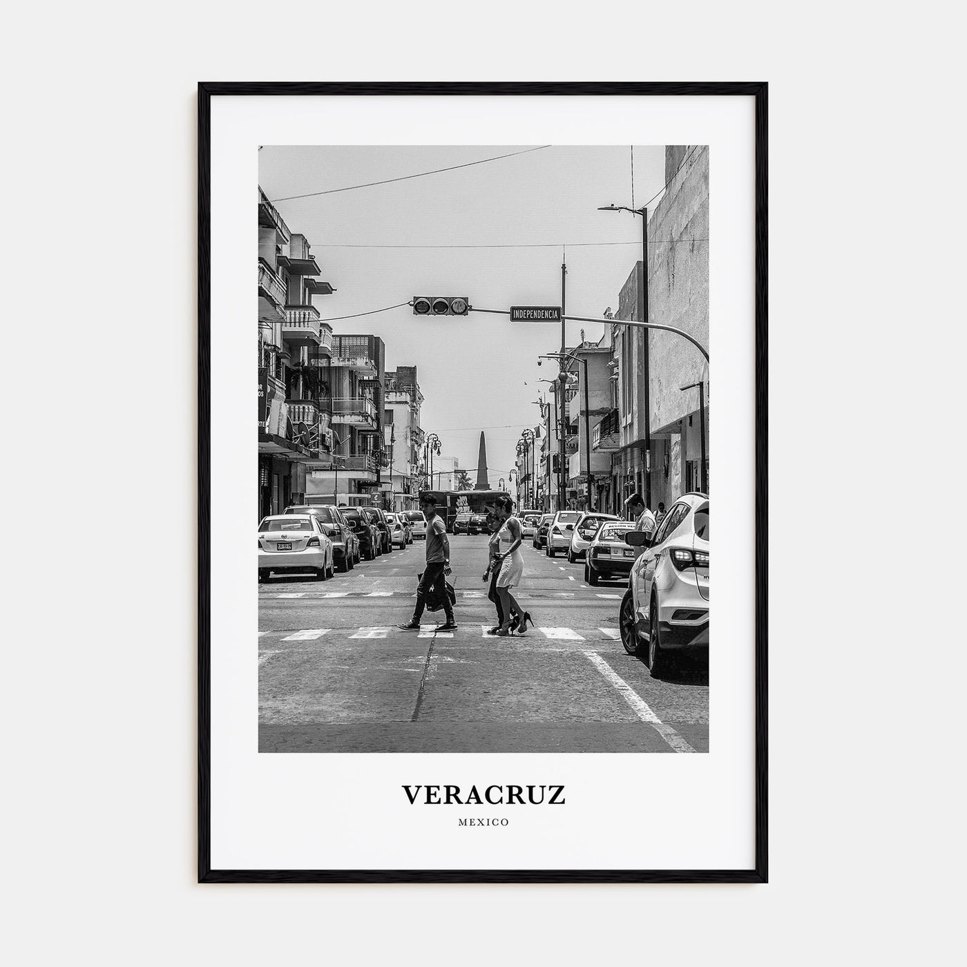 Veracruz Portrait B&W Poster