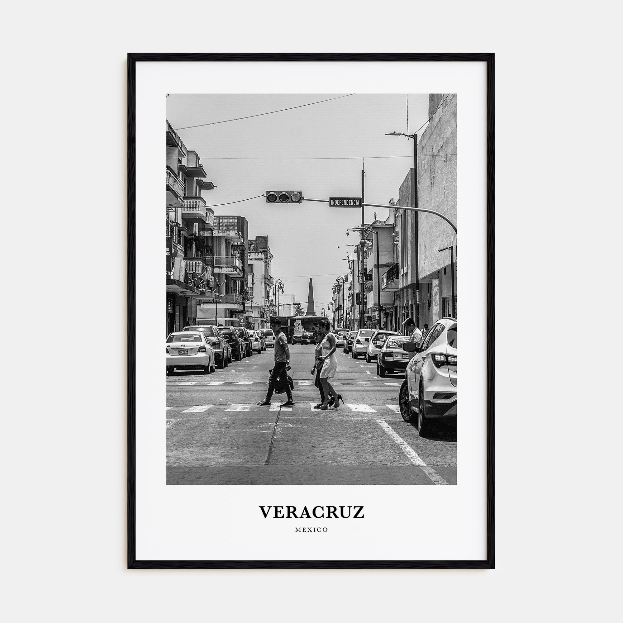 Veracruz Portrait B&W Poster