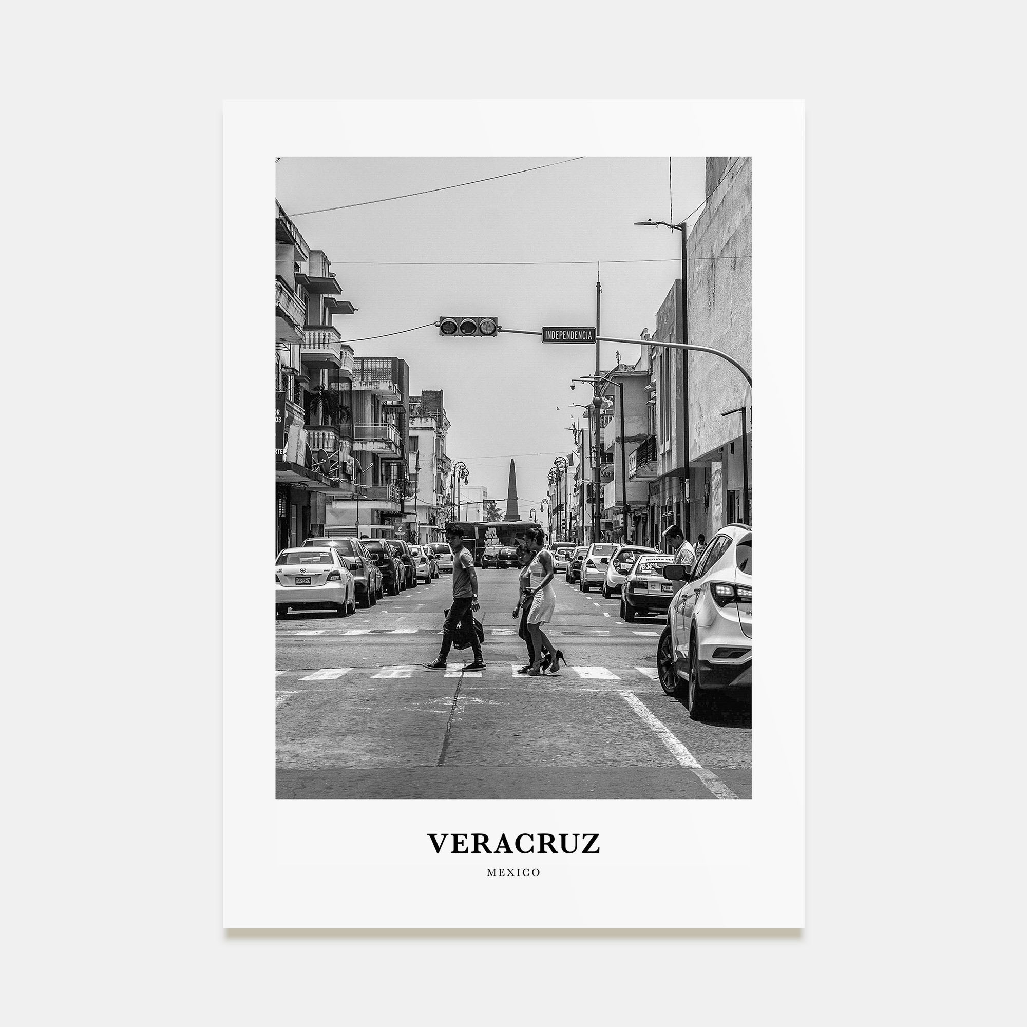 Veracruz Portrait B&W Poster