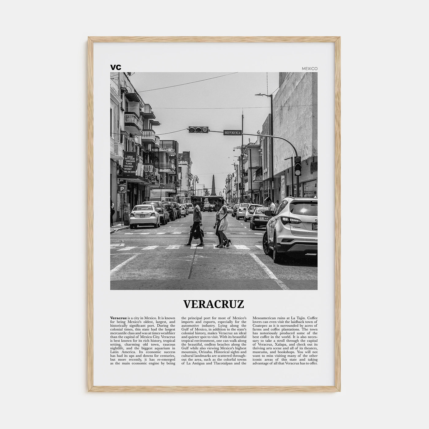 Veracruz Travel B&W Poster